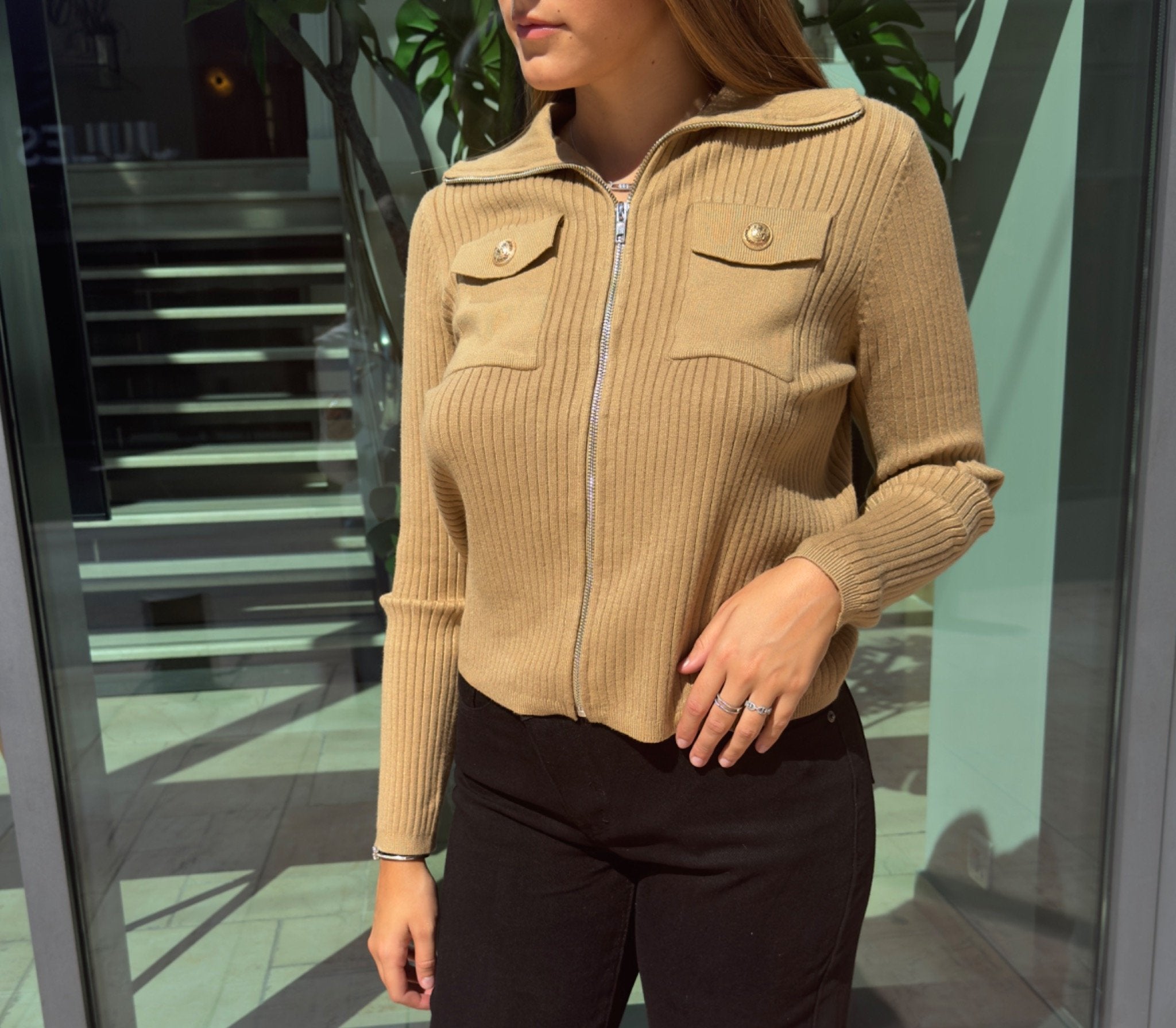 Gilet Zippé Élodie – Élégance & Confort