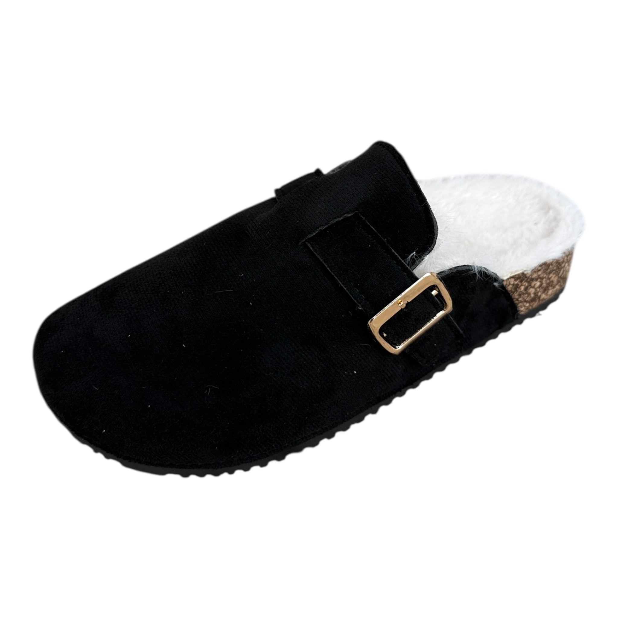 Mules fourrées à boucle – Confort & style à 20€ 💥