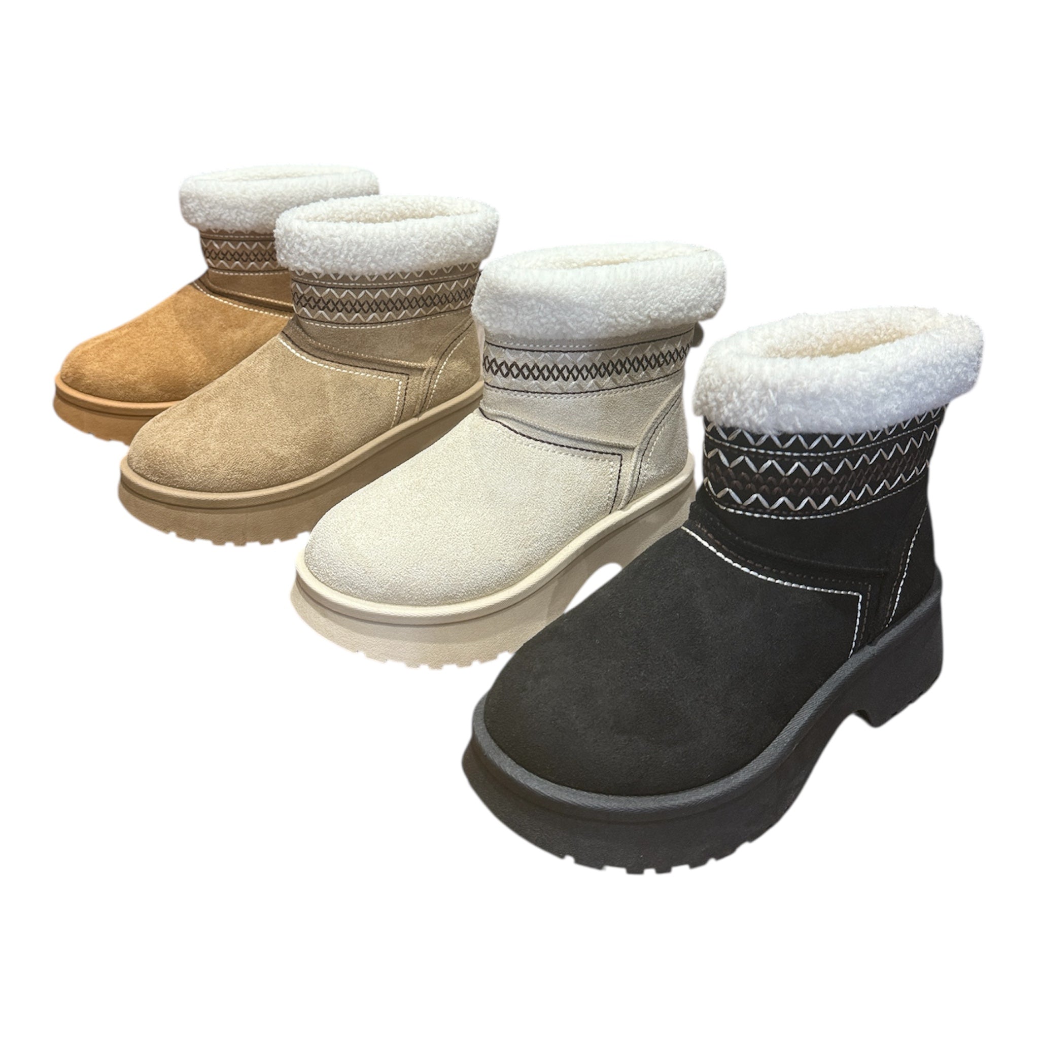 Bottines fourrées à plateforme – Chaleur & style