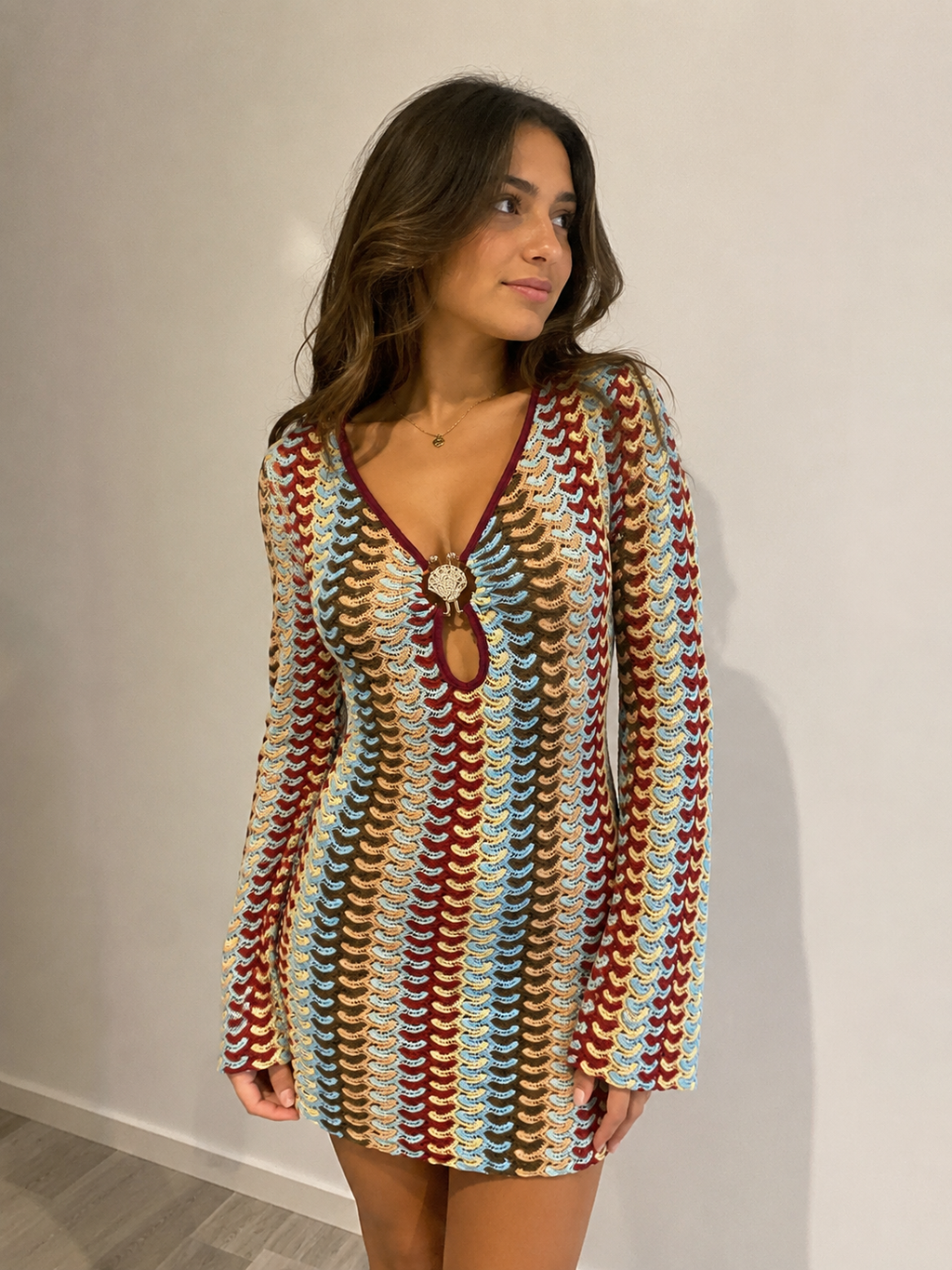 Robe Crochet Bohème chic Multicolore