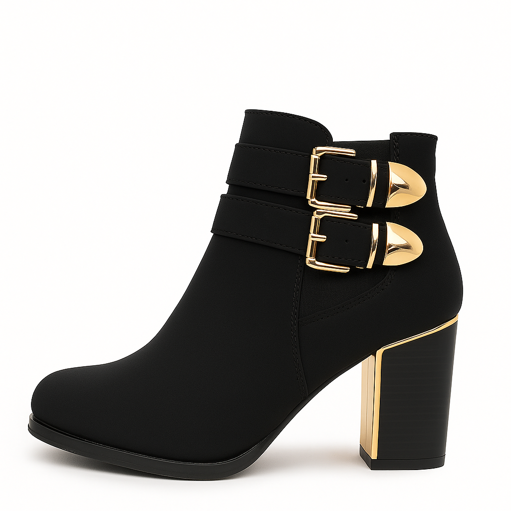 Bottines Noires à Talon – Modèle Kimberly