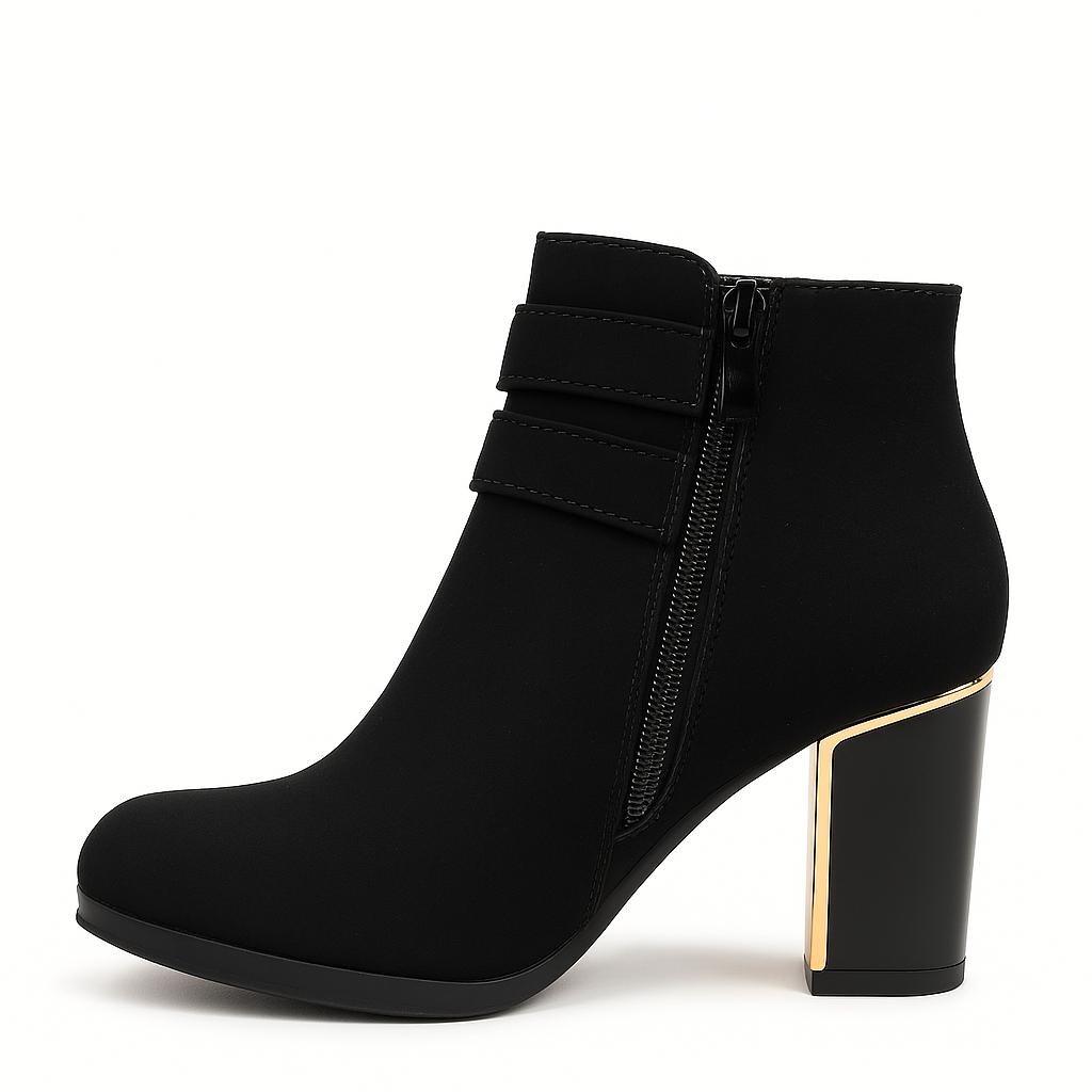 Bottines Noires à Talon – Modèle Kimberly