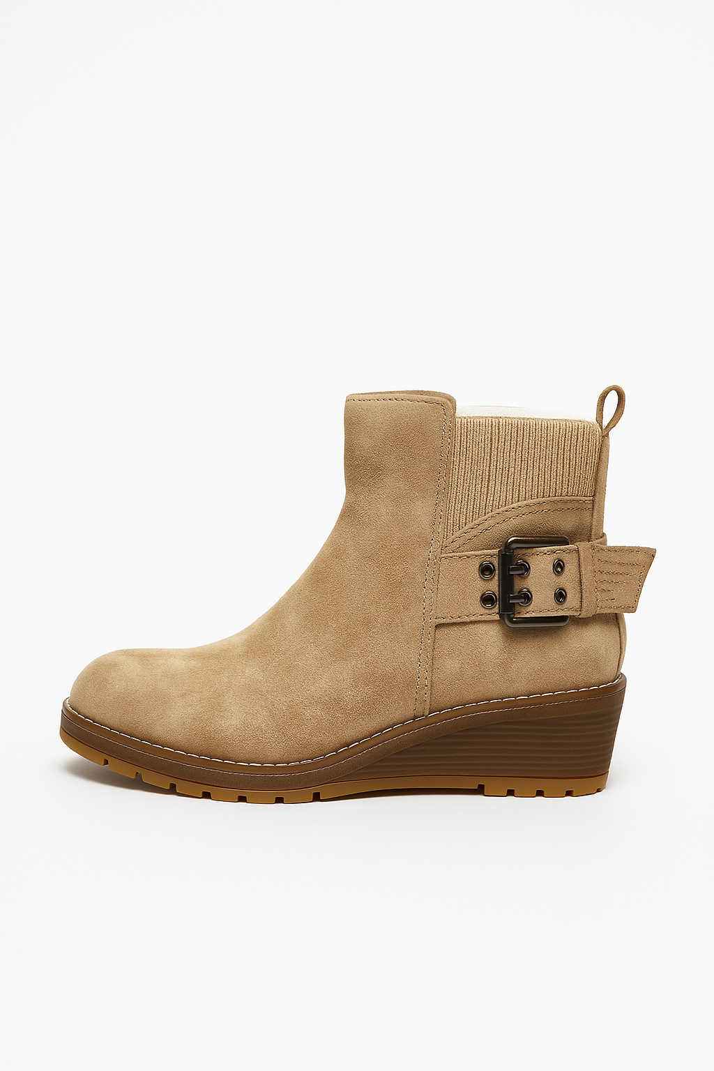 Bottines en daim "Inès" – Disponibles en Noir & Beige