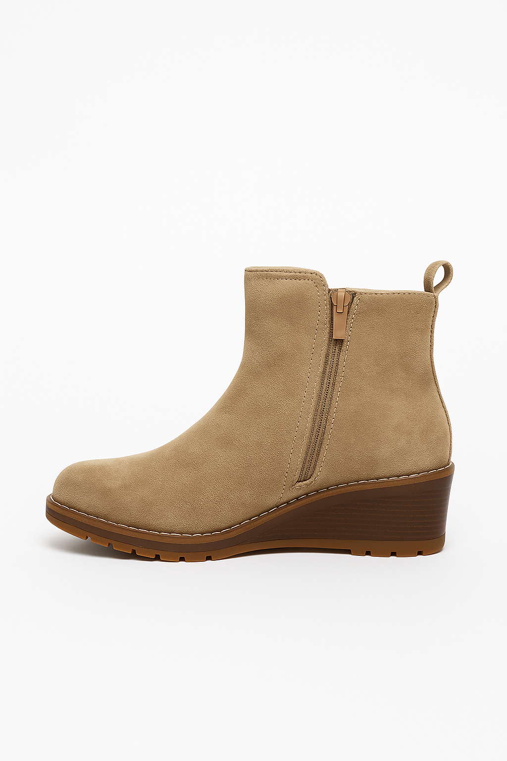 Bottines en daim "Inès" – Disponibles en Noir & Beige