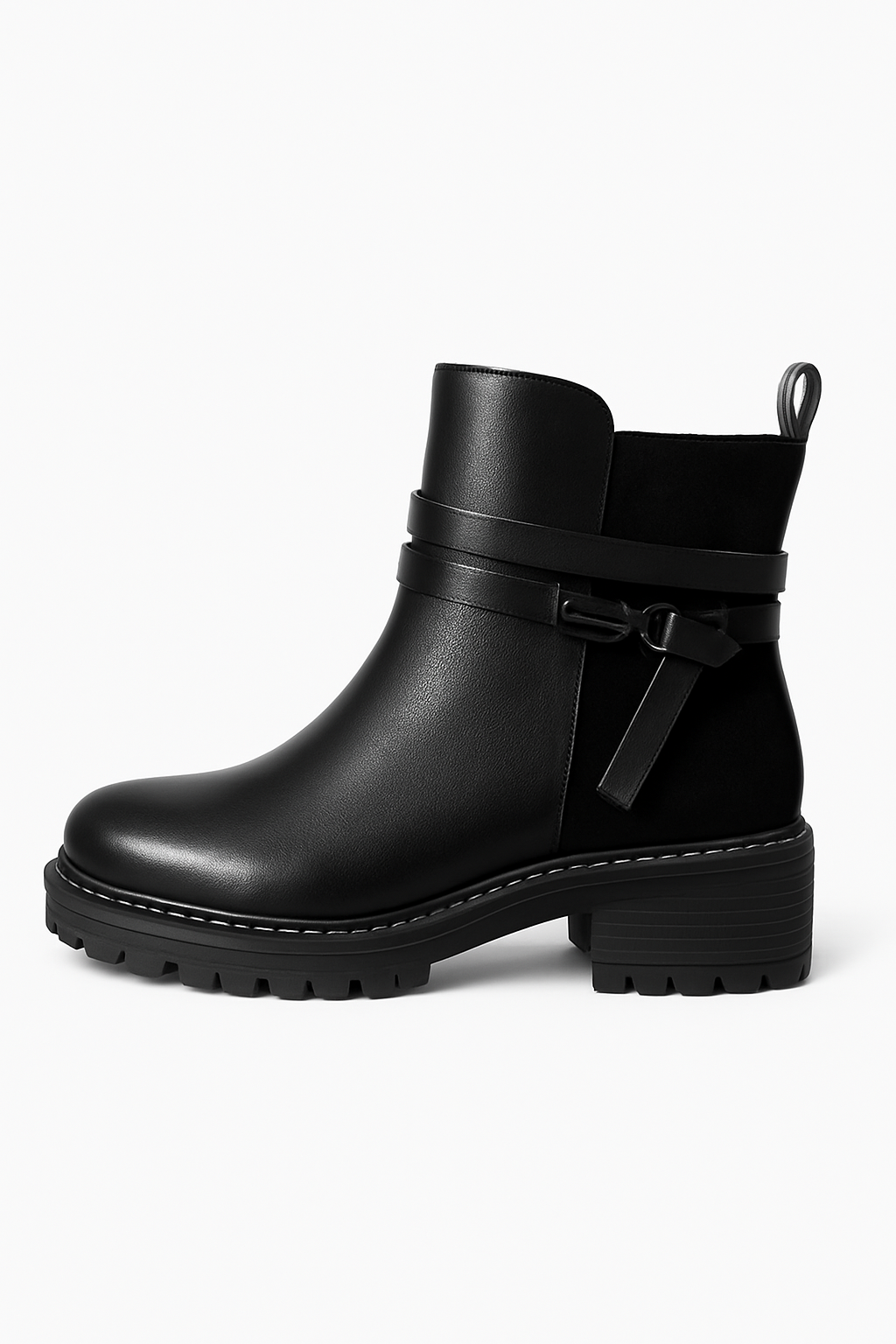 Bottines Femme Léana – Noires Élégantes – Talon Compensé 4,5 cm