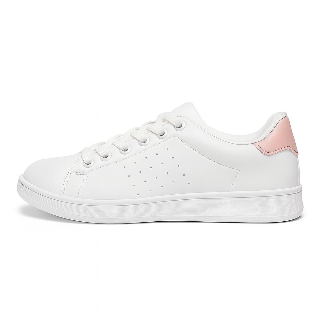 Baskets  femme Élise – Blanc & Noir – Style tendance et confort quotidien
