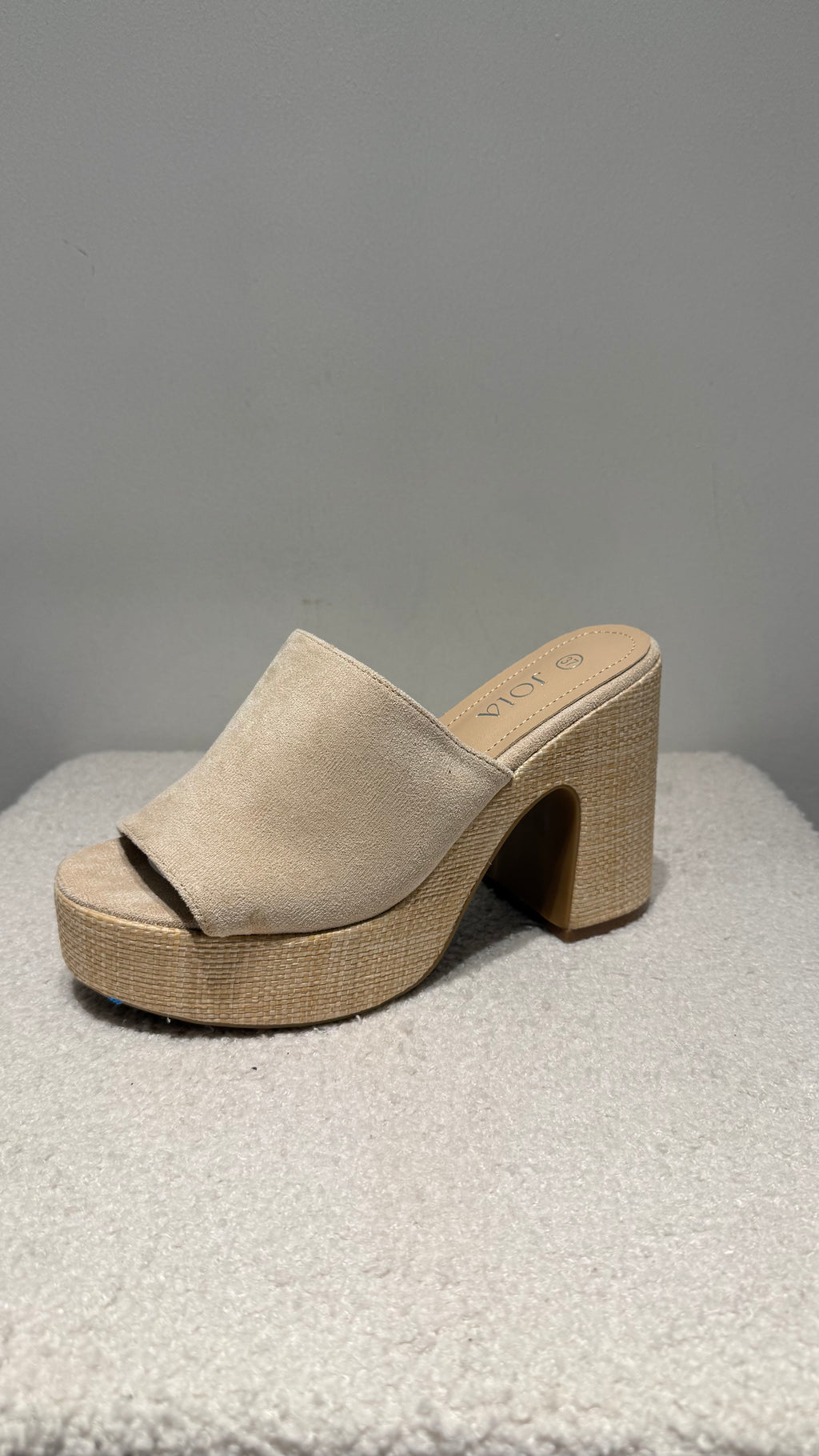 Mules a Talon effet raphia -kiffeur