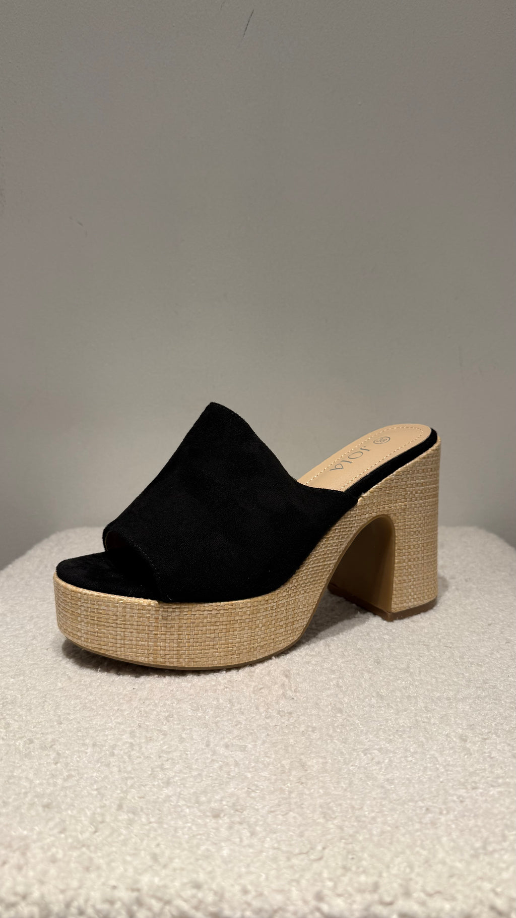 Mules a Talon effet raphia -kiffeur