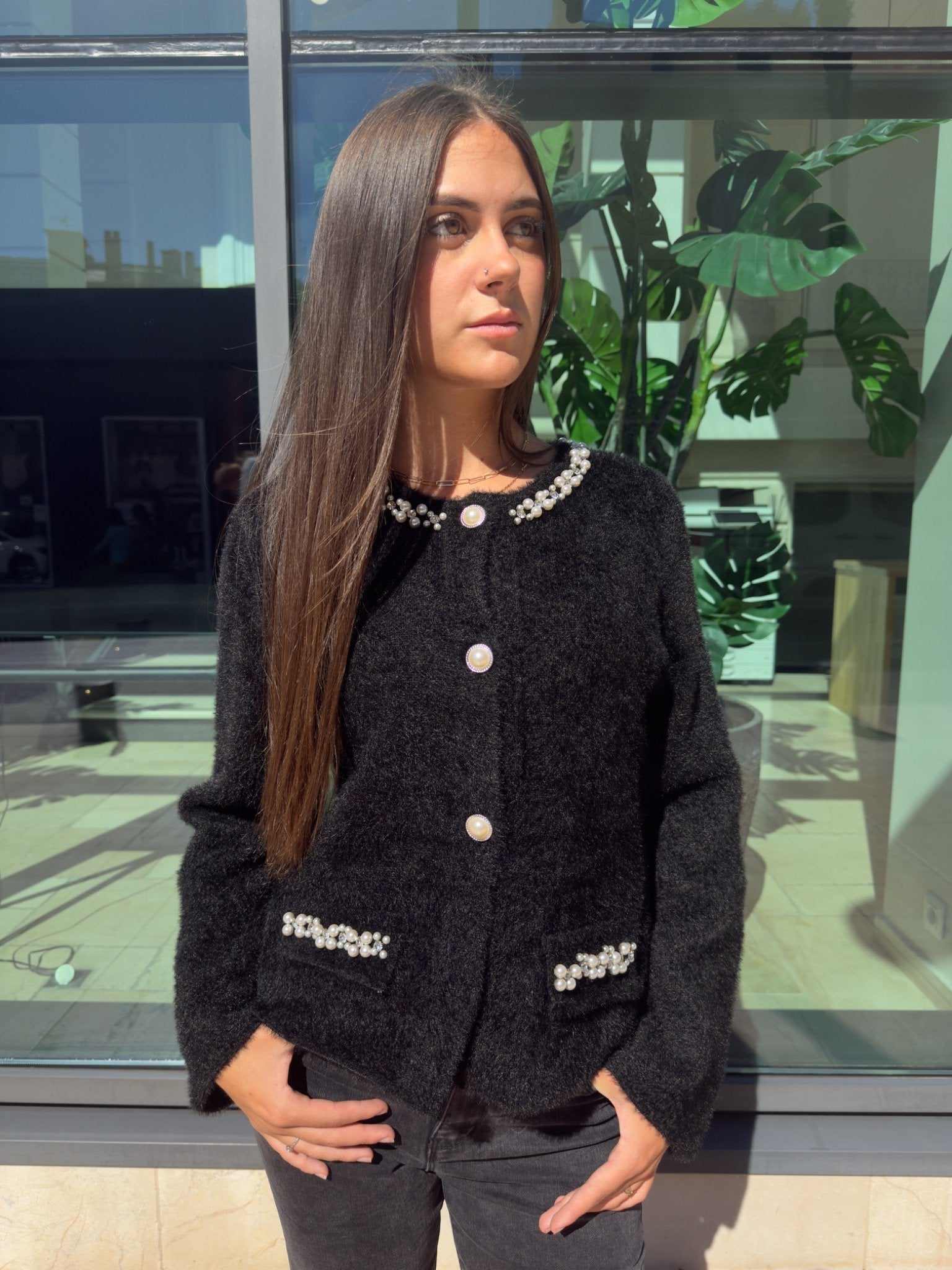 Gilet Noir Élégance Elena ✨🖤