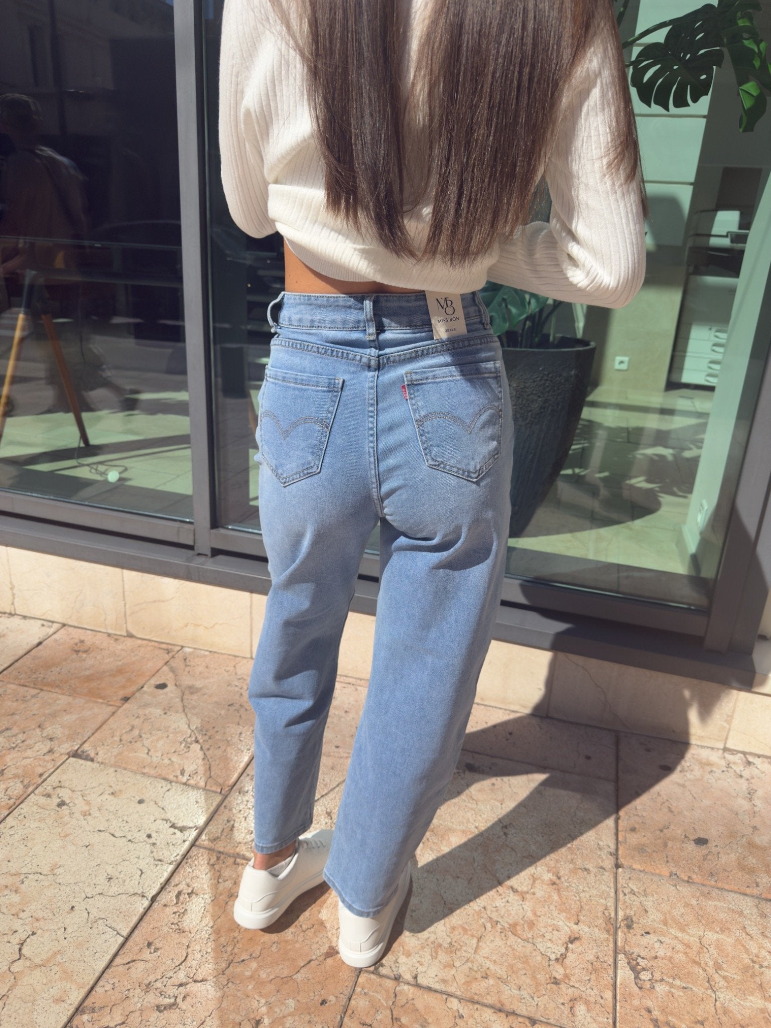 Jean Mom Fit Taille Haute Levy