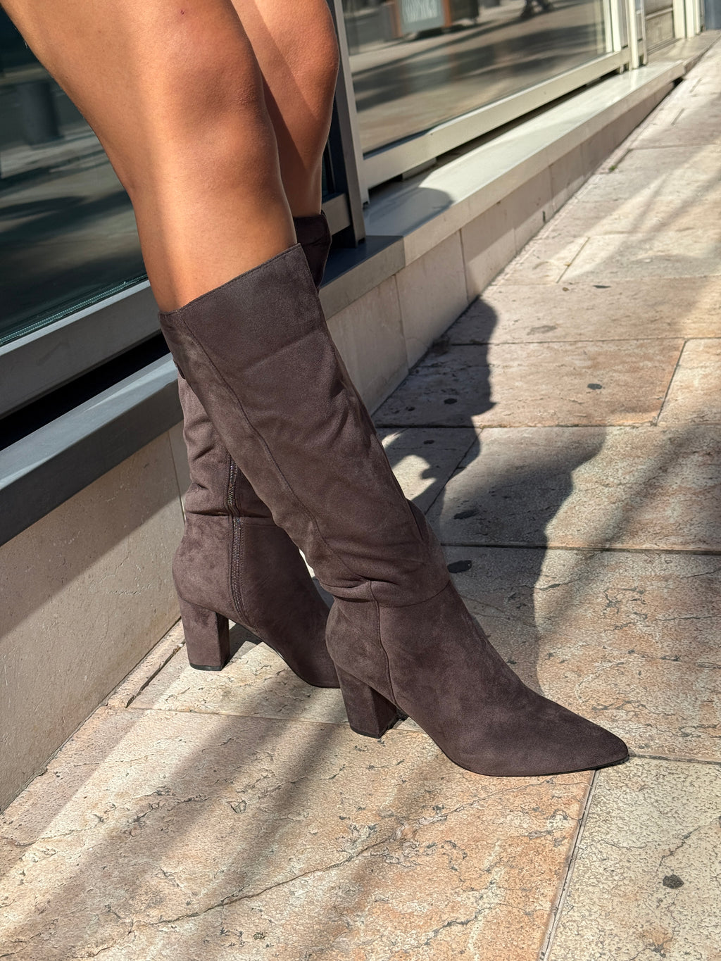 Bottes à Talons "Élisa" – Marron & Noir