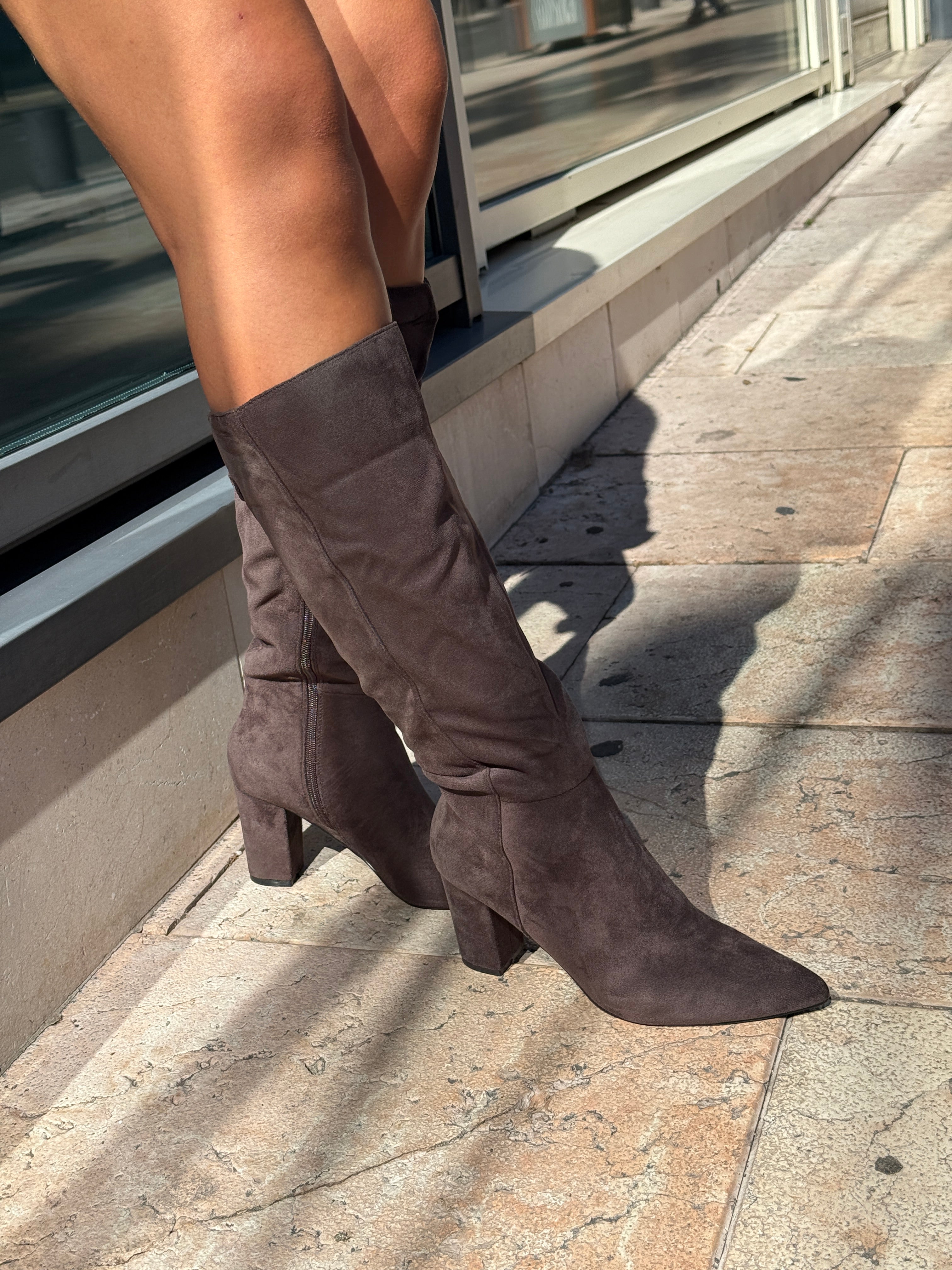 Bottes à Talons "Élisa" – Marron & Noir