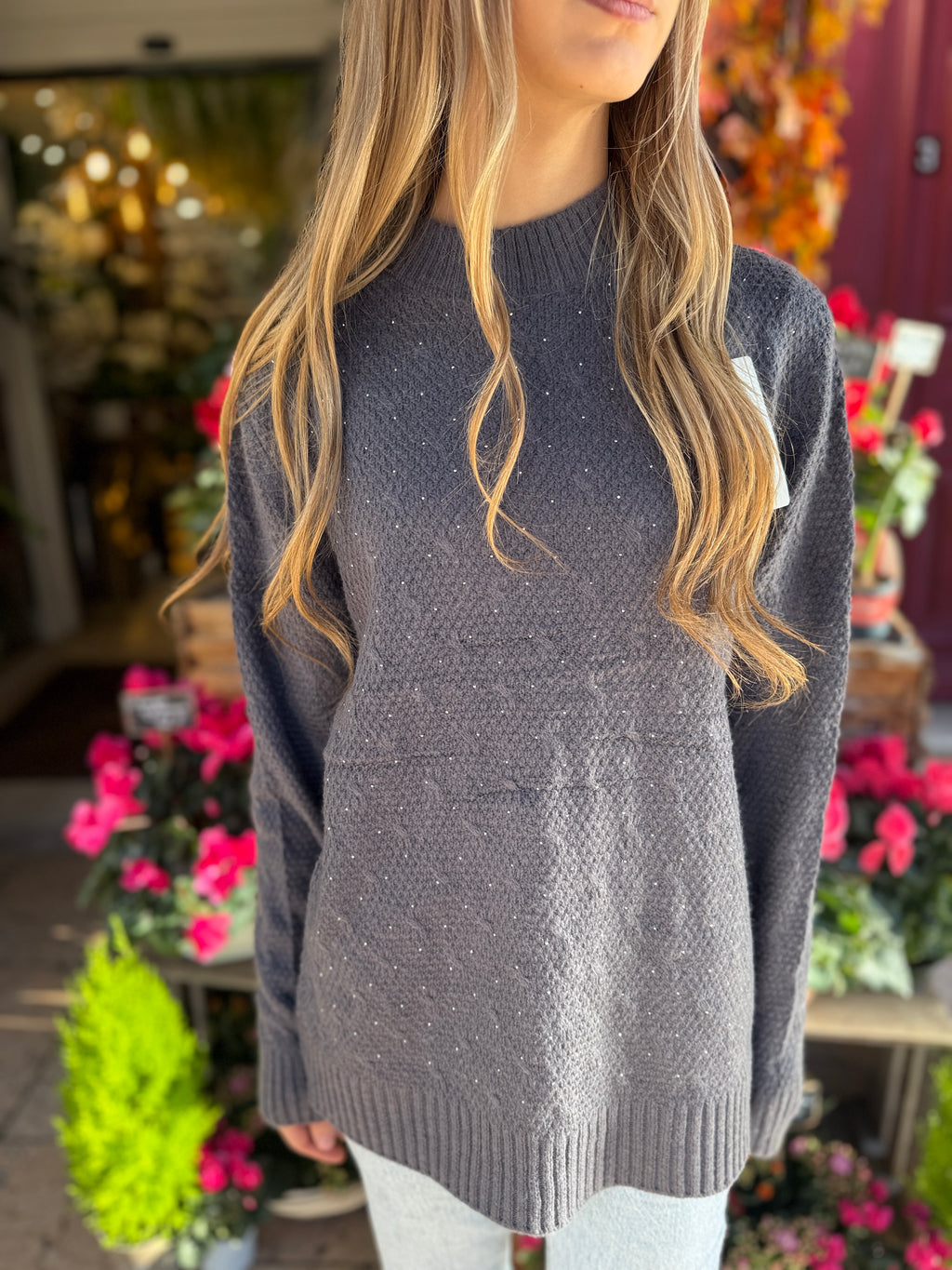 Pull Maille Perlée – Doux & Chic – 10 €