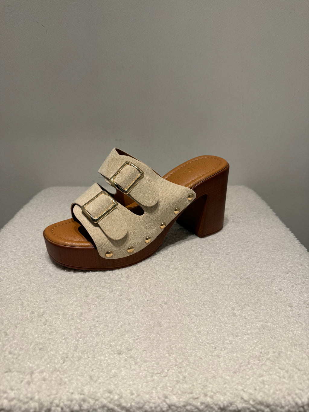 Mules à talon boucles & clous – Kiffeur