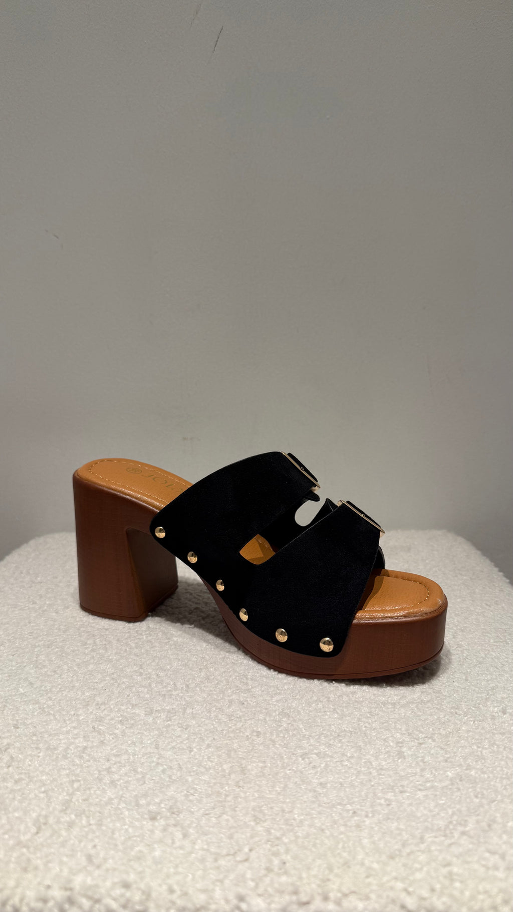 Mules à talon boucles & clous – Kiffeur