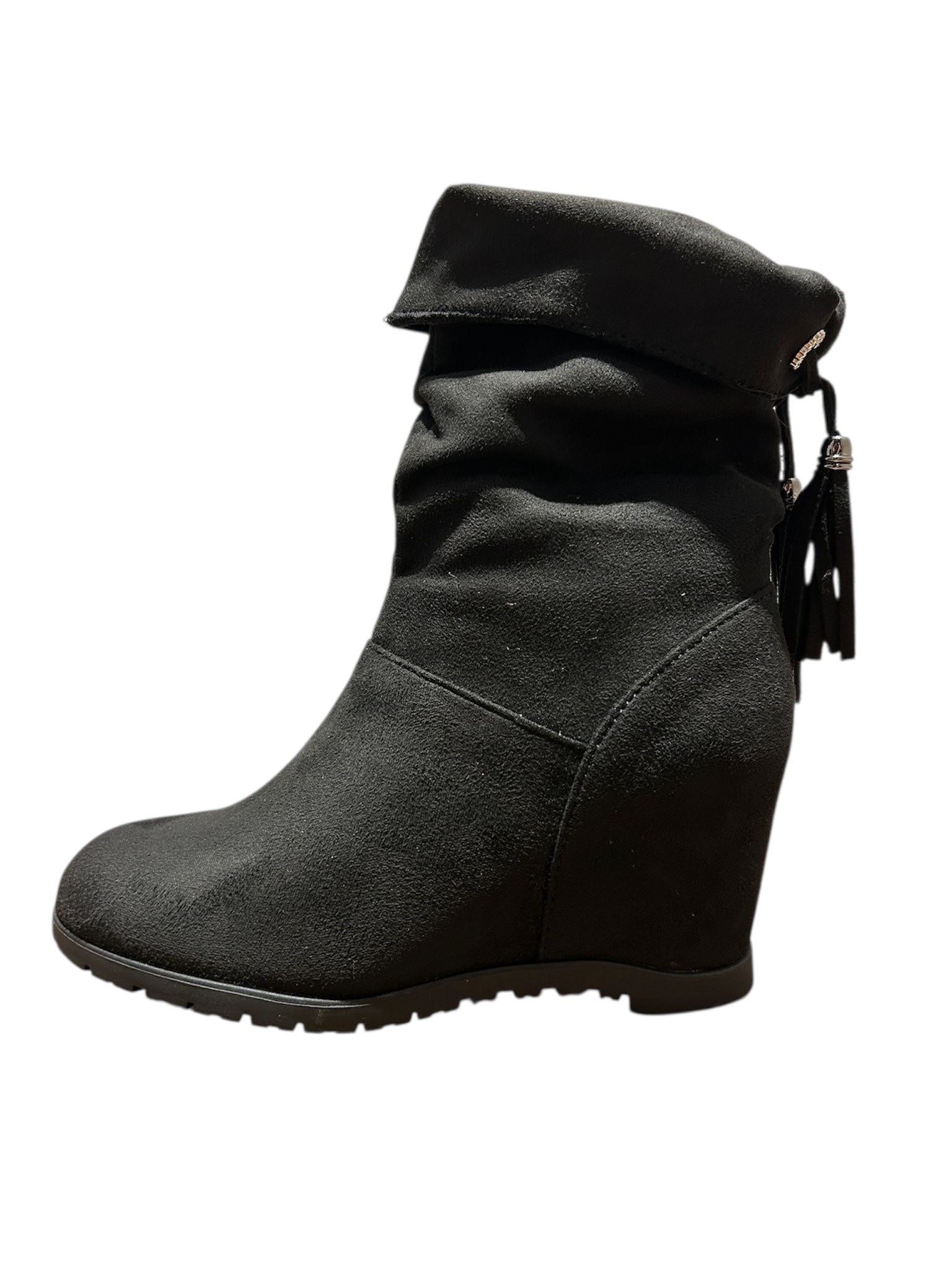 Bottines Poupette – à talon compensé & effet suédine – KIFFEUR