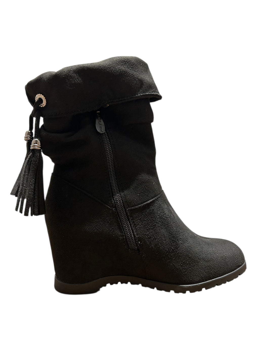 Bottines Poupette – à talon compensé & effet suédine – KIFFEUR