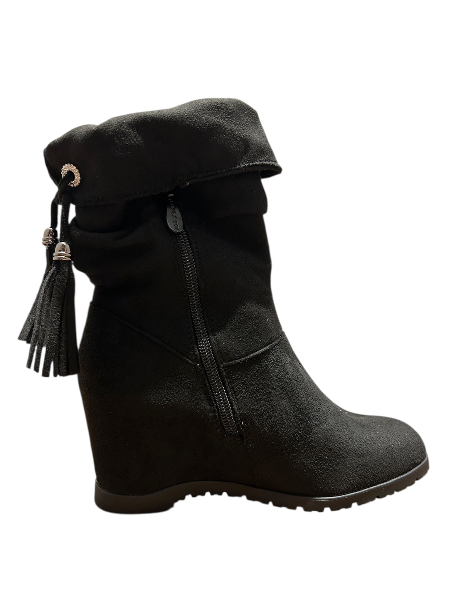 Bottines Poupette – à talon compensé & effet suédine – KIFFEUR