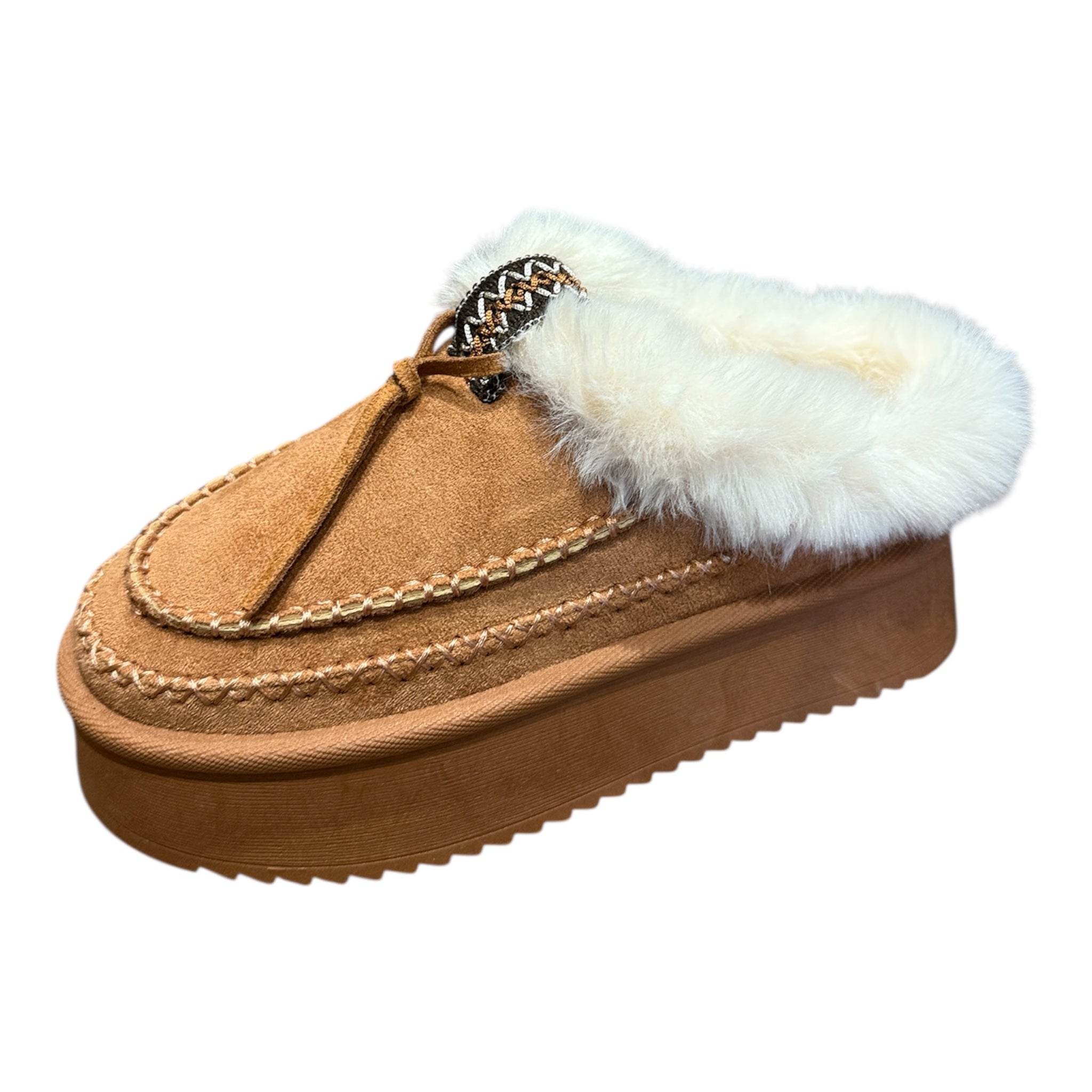 Mules fourrées à plateforme – Confort & style à 30€ 💥