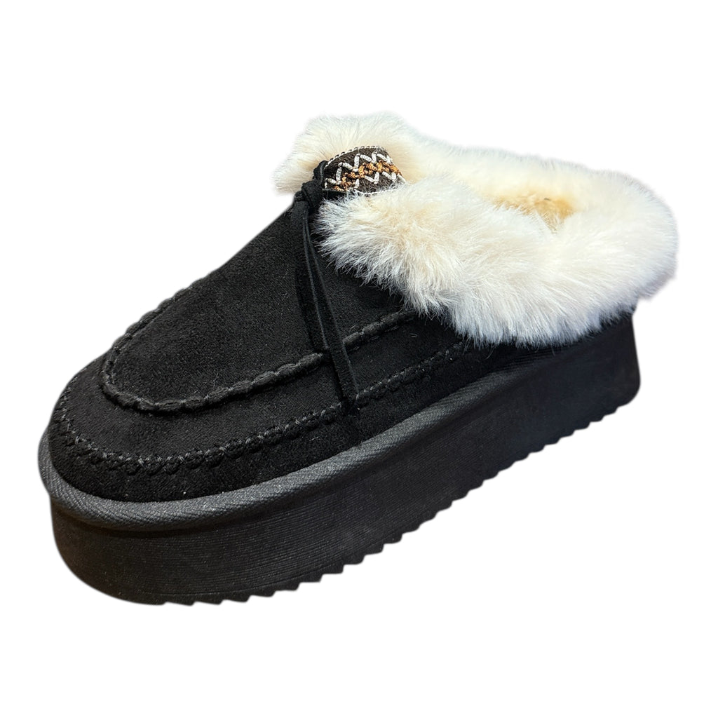 Mules fourrées à plateforme – Confort & style à 30€ 💥