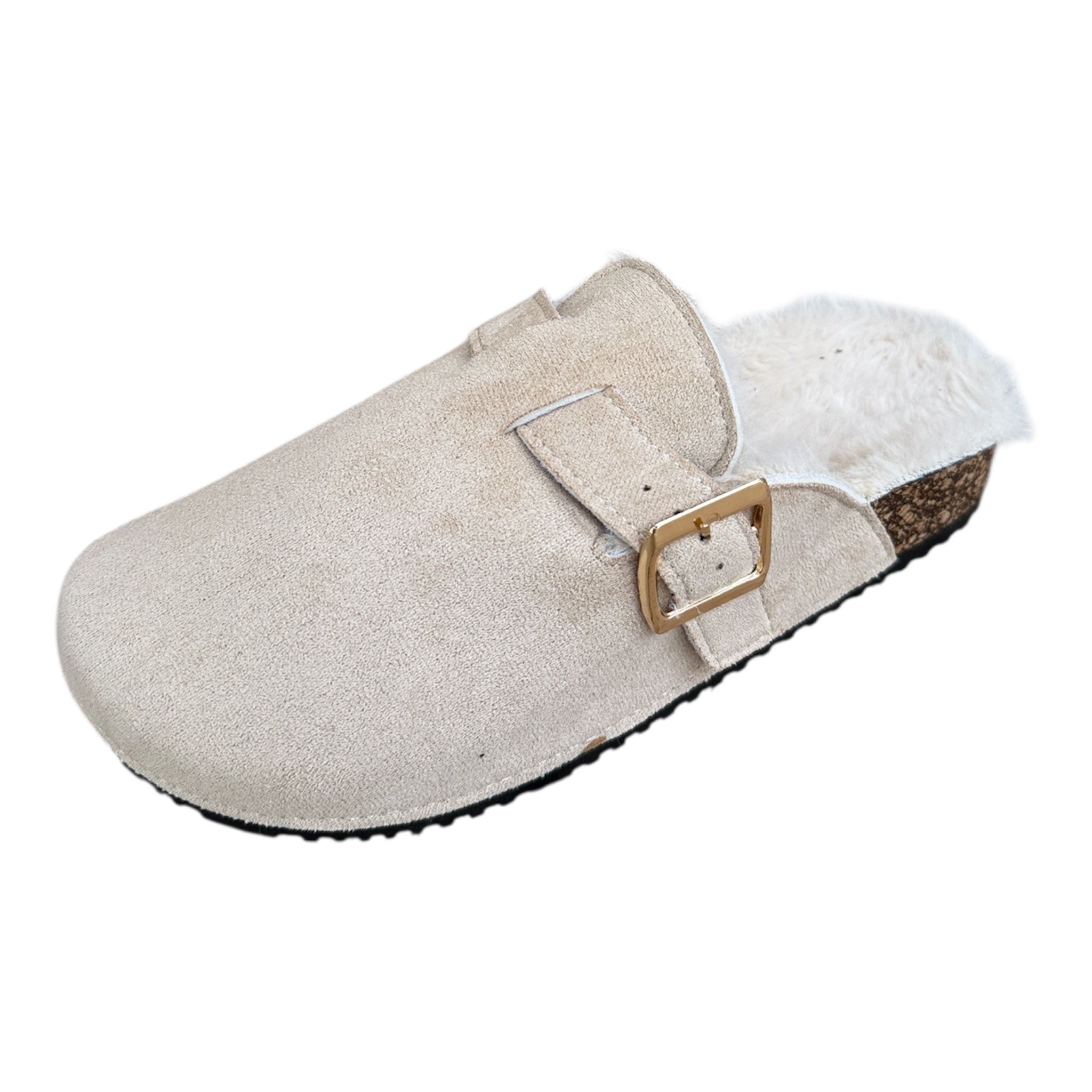 Mules fourrées à boucle – Confort & style à 20€ 💥