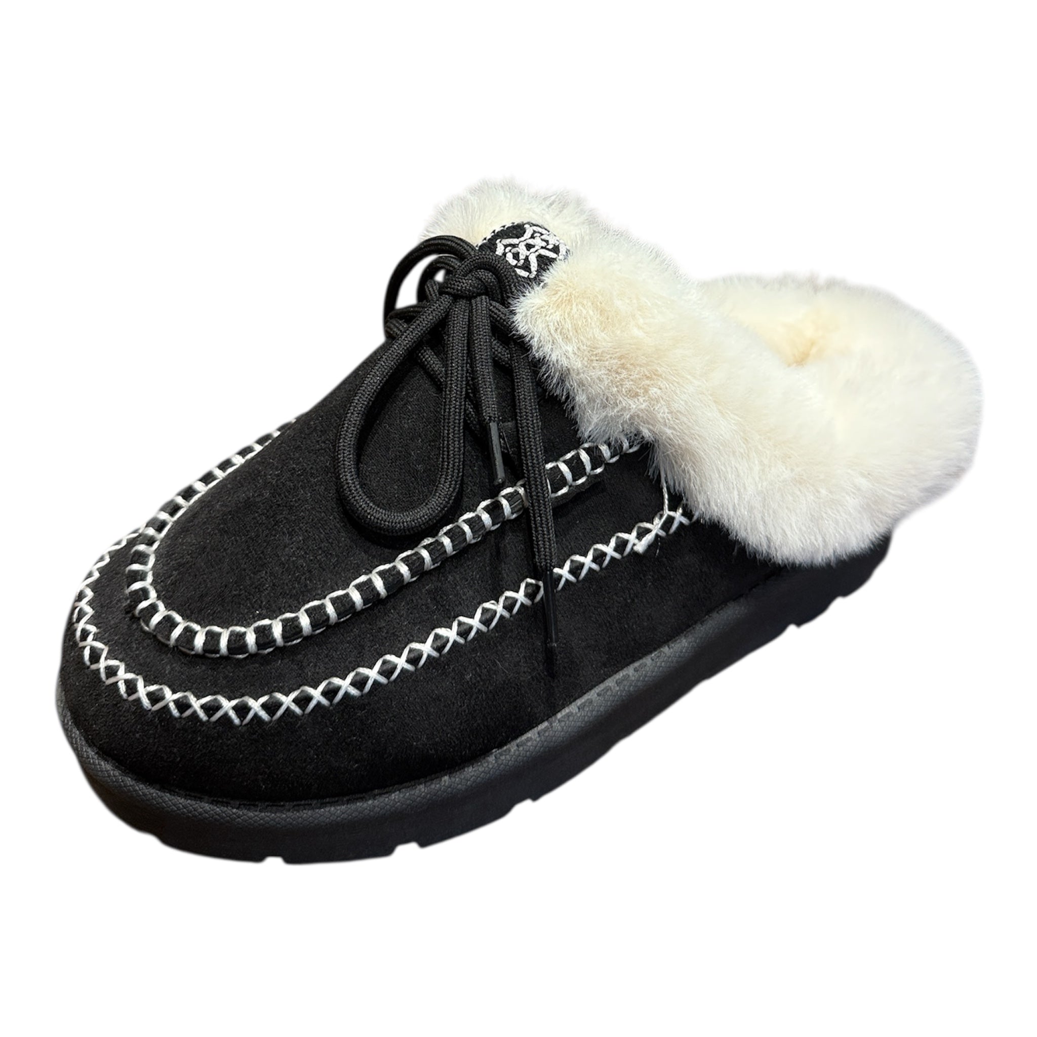 Mules fourrées à lacets – Confort & style à 25€