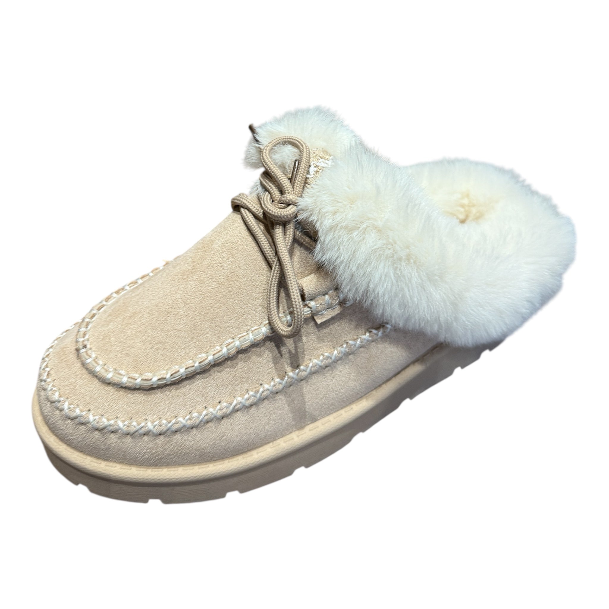 Mules fourrées à lacets – Confort & style à 25€