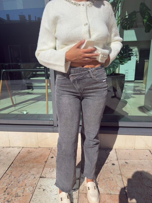 Jean Zaza – Droit Gris et Noir Taille Haute