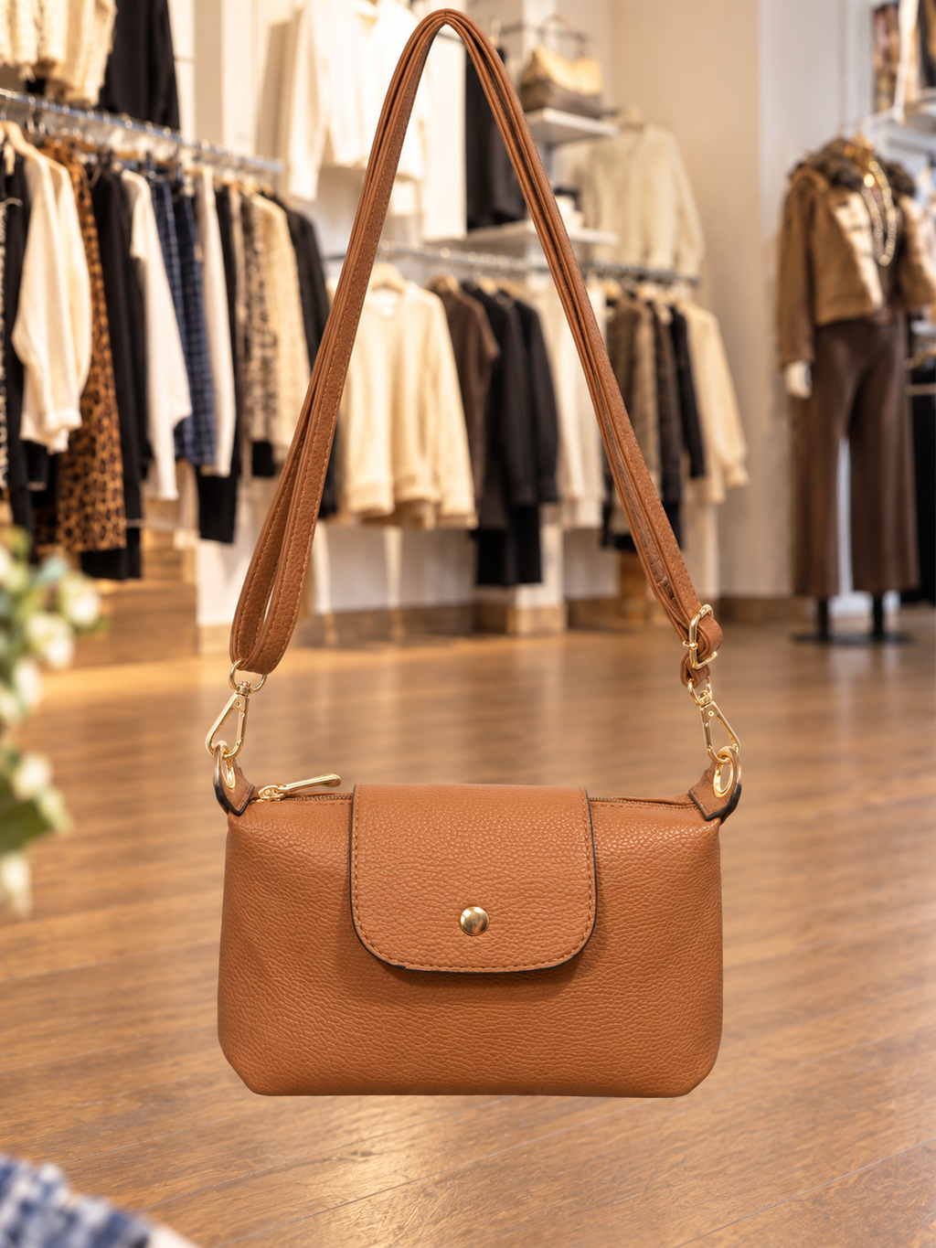Petite pochette camel KIFFEUR